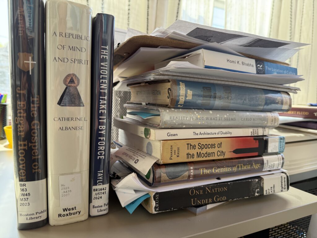 Library Books Today A stack of books checked out from the library.